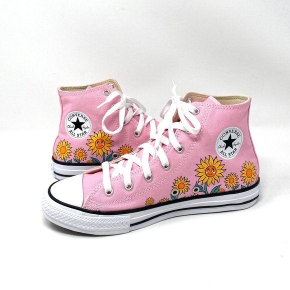Converse CTAS Pink Hi Top Canvas Natural Sneaker W - Picture 3 of 8